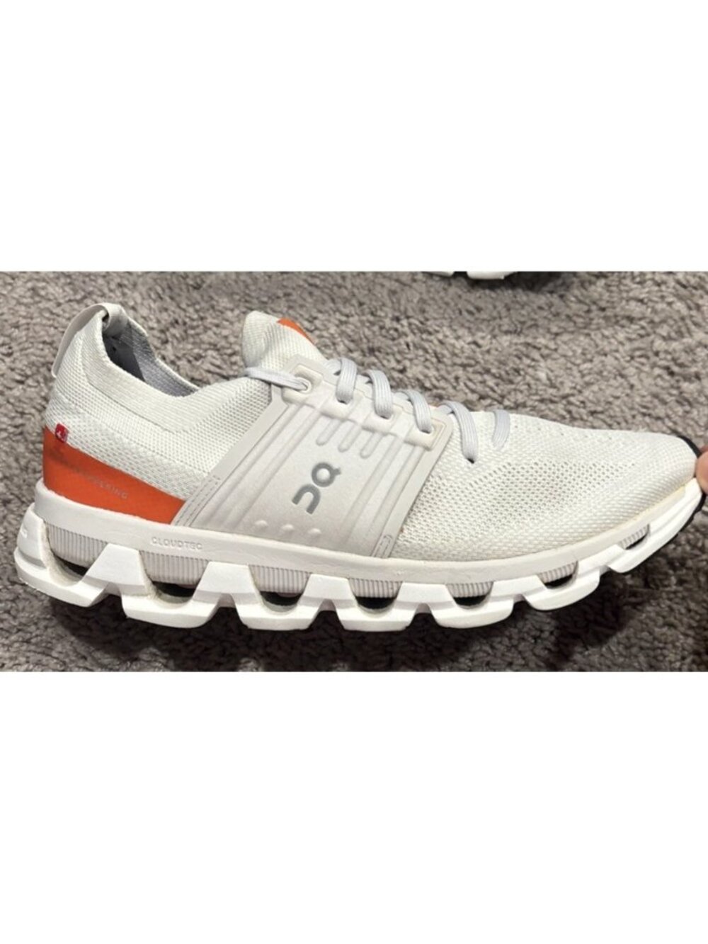 Men's On Cloudswift 3, Ivory/Flame, 9 D Medium US